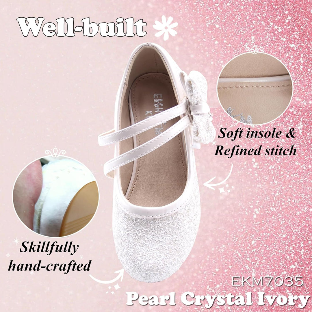 EIGHT KM EKM7018 Mädchen High Heel Kleid Schuhe Mary Jane Prinzessin Hochzeit Pumps Schuhe Glänzend