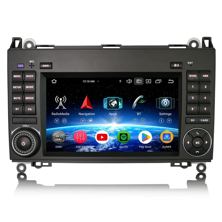 Erisin 7 Zoll Android 14 Autoradio mit Navi GPS für Mercedes A/B Klasse W169 W245 Sprinter Viano Vit