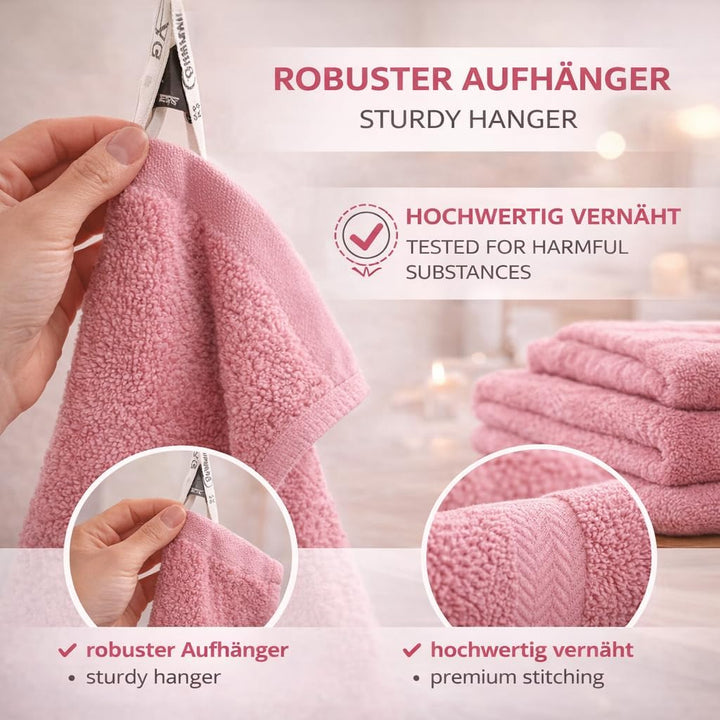 Betz 10-TLG. Handtuch-Set Premium 100% Baumwolle 2 Duschtücher 4 Handtücher 2 Gästetücher 2 Waschhan