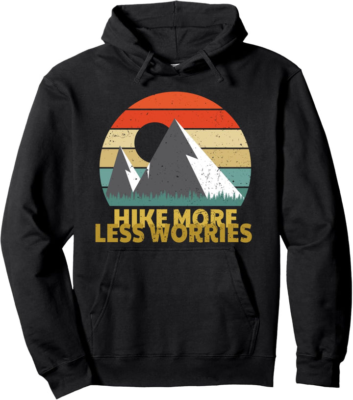 Retro Wandern Sorgen Berge Geschenk Hoodie Pullover Hoodie