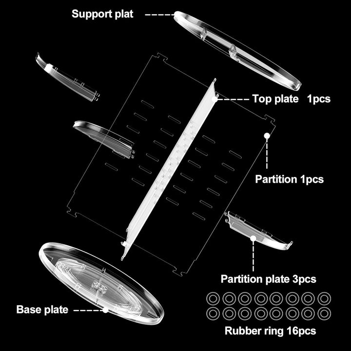 Newaner Make Up Kosmetik Organizer, 360 Drehung Lippenstift-Organizer Kosmetische Aufbewahrungsbox D