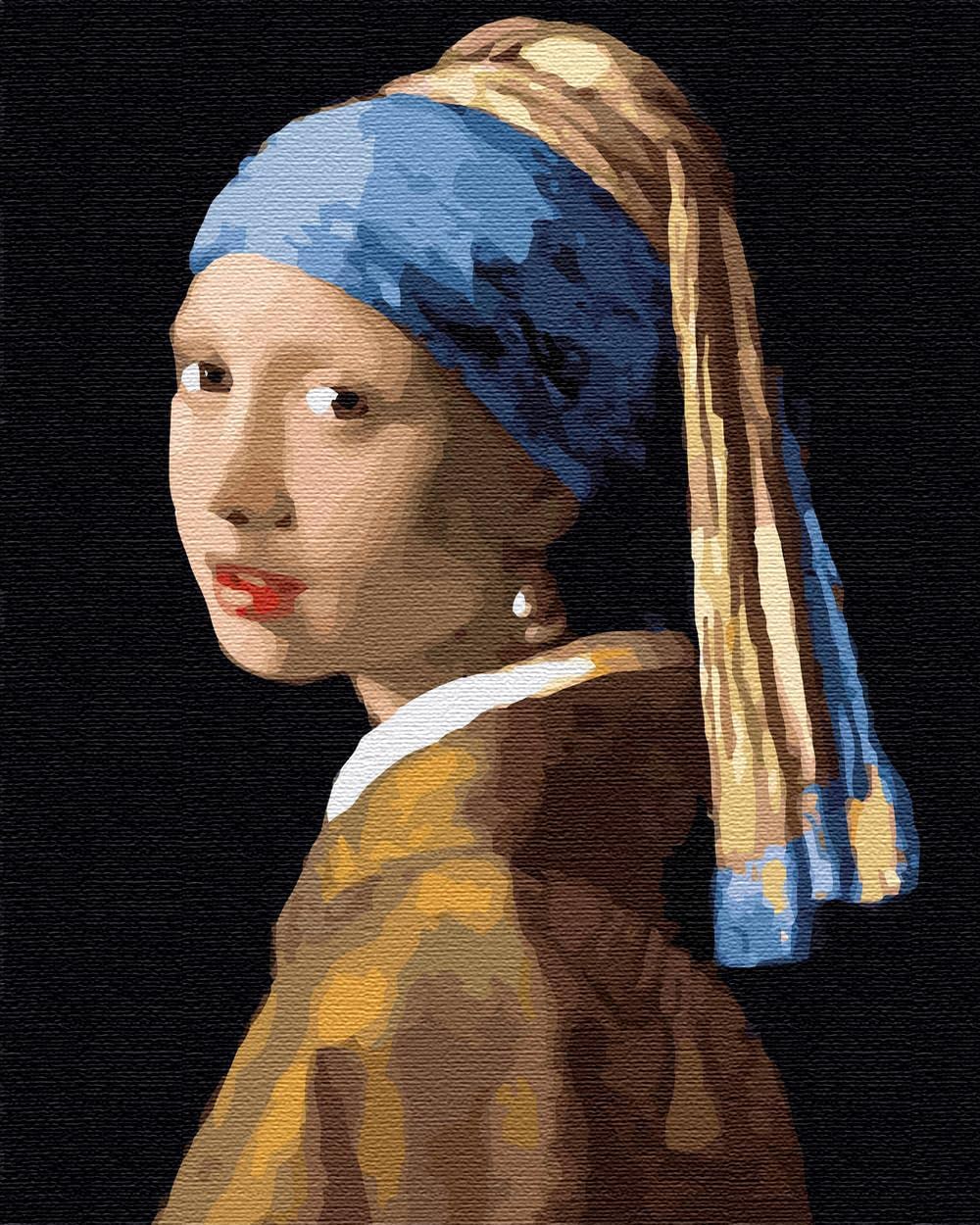 Artnapi Malen nach Zahlen Erwachsene mit Rahmen | DIY Handgemalt | Jan Vermeer Mädchen mit Perlenoho