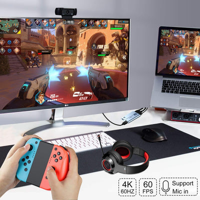 Rybozen Game Capture Karte USB 3.0 Video Capture Card HD 1080P HDMI Videoaufnahme mit Live- Übertrag