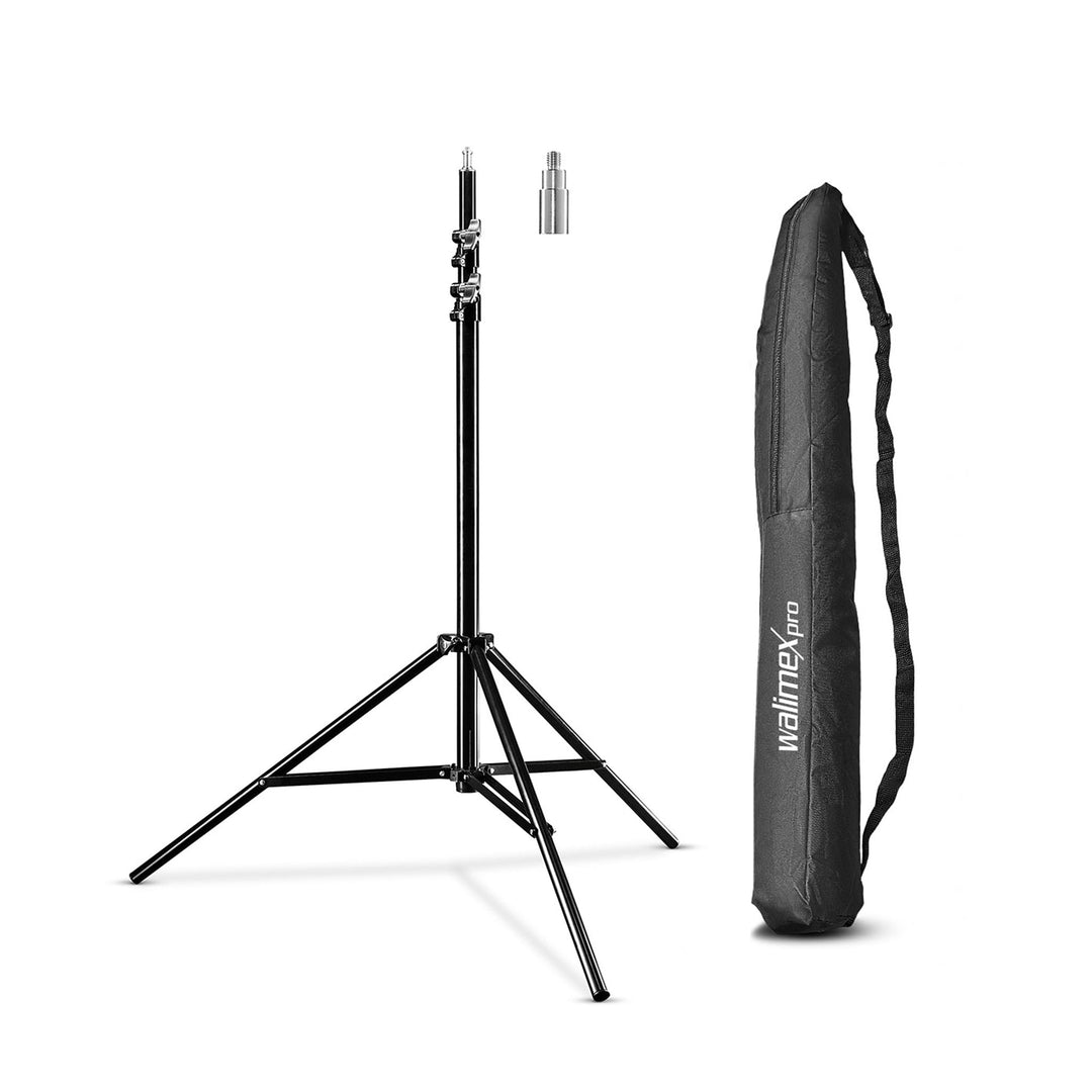 Walimex pro Lampenstativ WT-806 mit Federdämpfung I Höhe max. 256cm I stabiles Lichtstativ belastbar