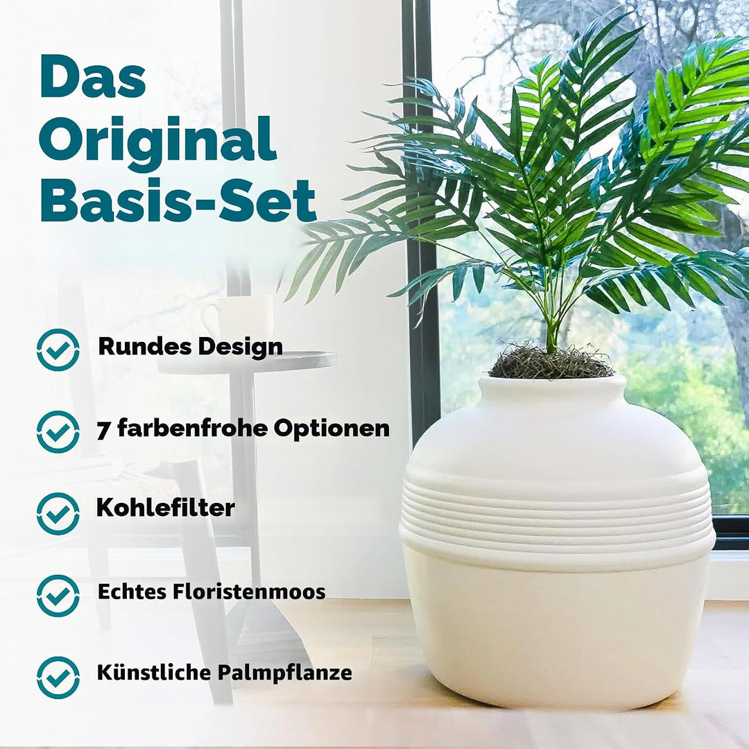 Good Pet Stuff Original versteckte Katzentoilette mit künstlicher Pflanze und geschlossenem Katzenkl