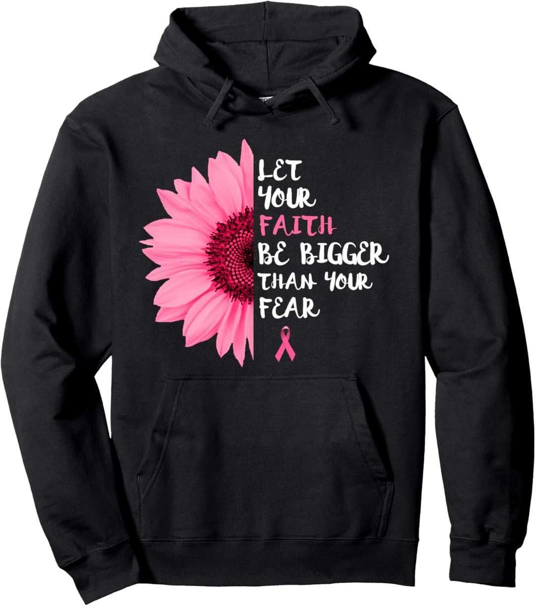 Brustkrebs-Bewusstsein Monat Blume rosa Schleife für Damen Pullover Hoodie