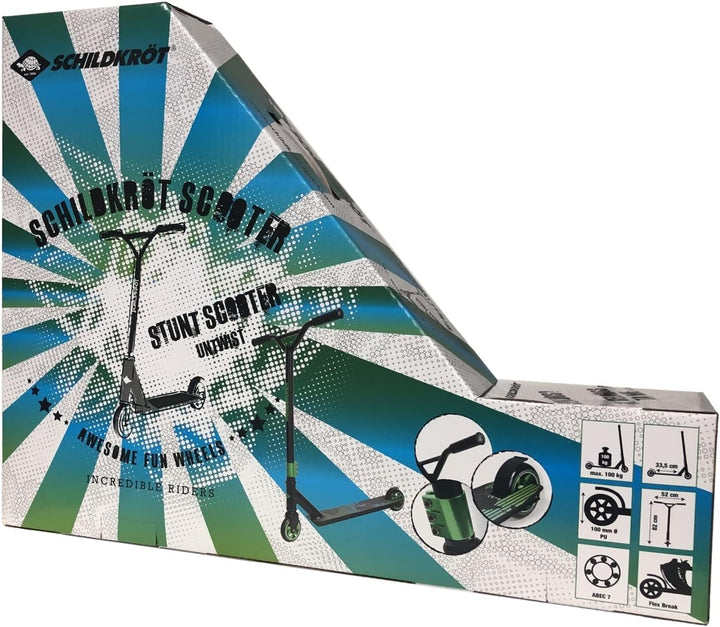 Schildkröt Stunt Scooter Untwist, wertiger Stuntscooter mit Alu-Felge, 100 mm PU Räder, für tolle Tr