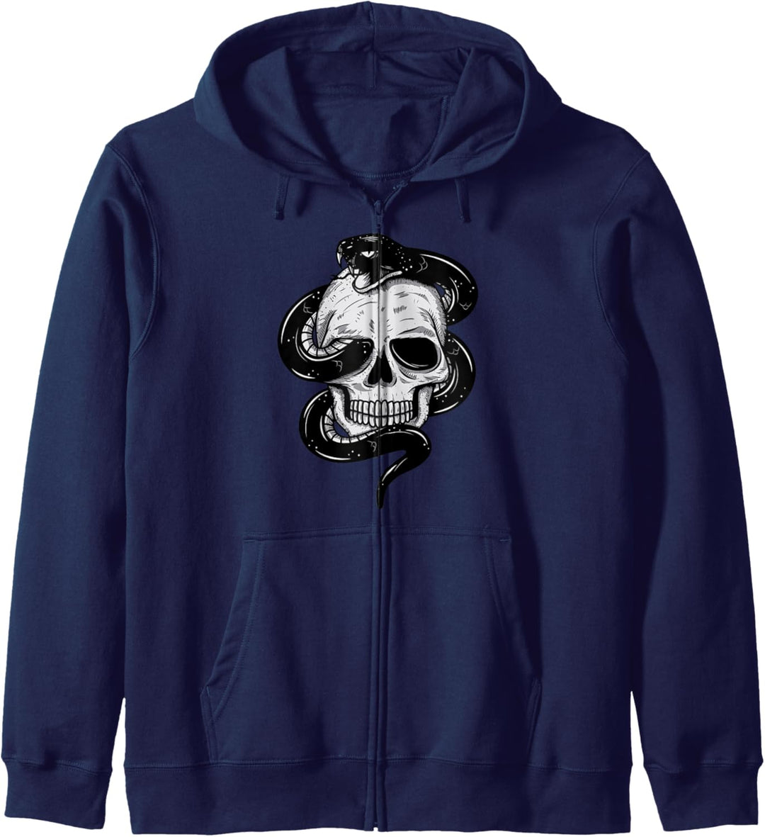 Snake & Skull Geschenk Motorradfahrer Schlange Totenkopf Kapuzenjacke