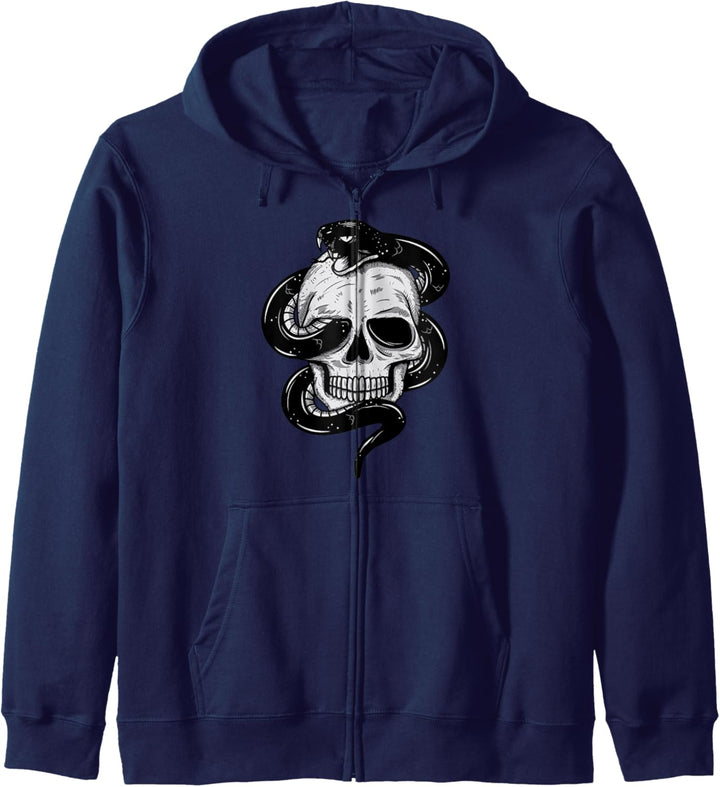 Snake & Skull Geschenk Motorradfahrer Schlange Totenkopf Kapuzenjacke