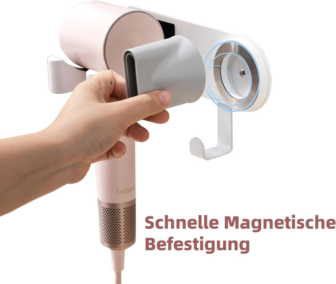 Föhnhalterung Wand Ohne Bohren, Fönhalter für Haartrockner, Edelstahl Haartrocknerhalter zum Kleben,