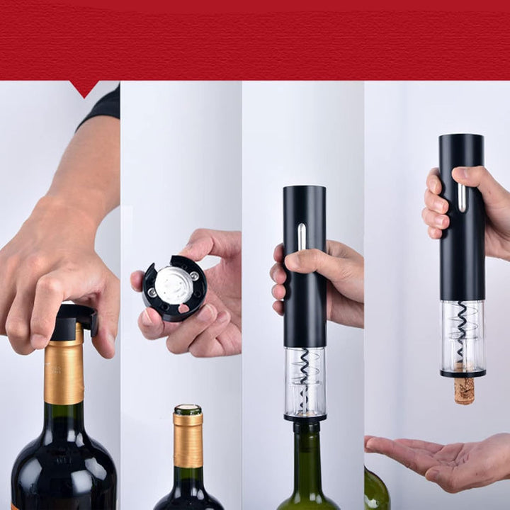 Elektrische Flaschenöffner Set Wein,ABS Korkenzieher Flaschenöffner Geschenk für Senioren (weiss), W