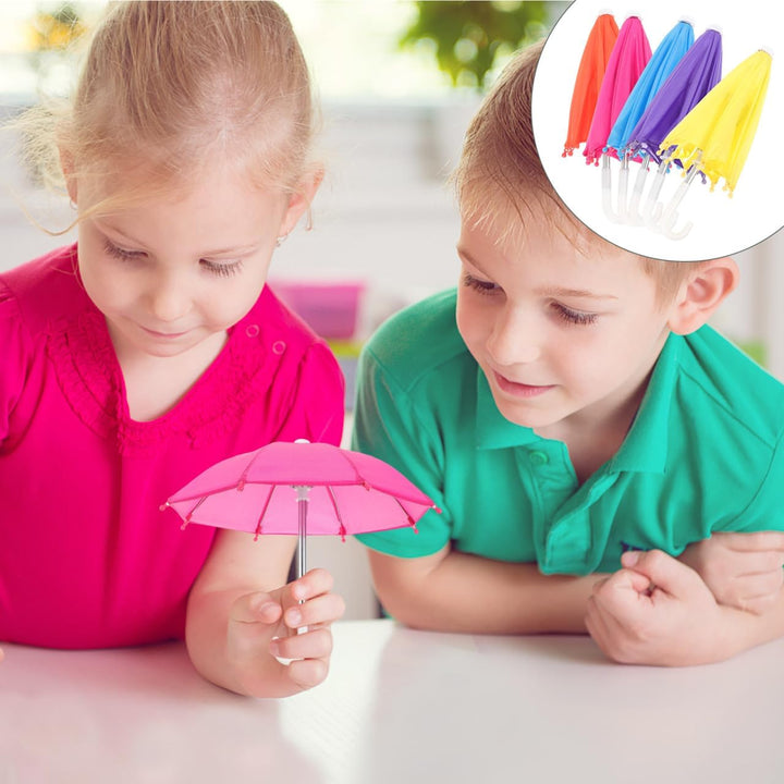 SAFIGLE 5 Mini-Regenschirme Puppenschirme 10.24 Zoll Kleine Sonnenschirme FüR Puppenhaus Dekoration