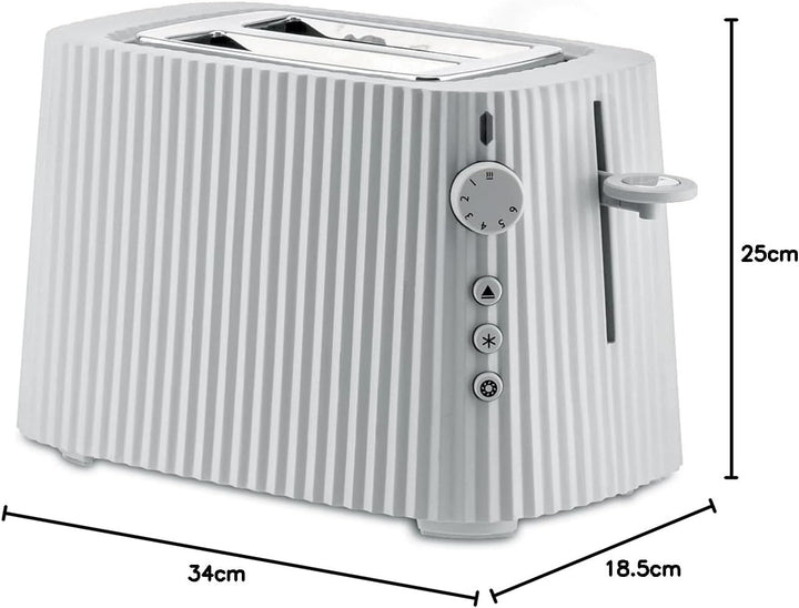 Alessi Plissé MDL08 W - Design Toaster, Sechs Stufen der Vergoldung, aus Thermoplastischem Harz, Eur
