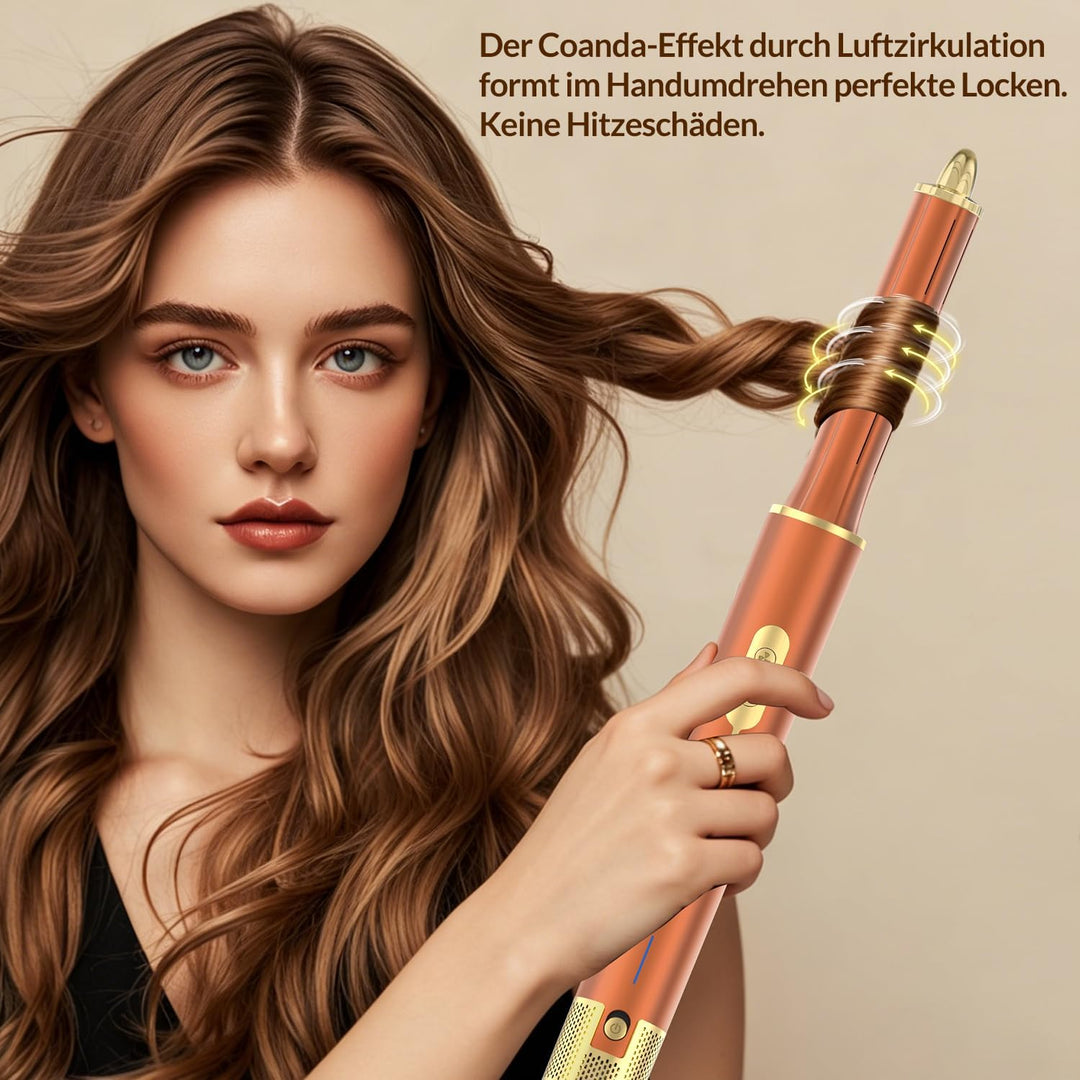 7 in 1 Hair Styler Set, Haarstyler - Airstyler, Auto-Wrap-Lockenstab und Föhnbürste Set, High Speed