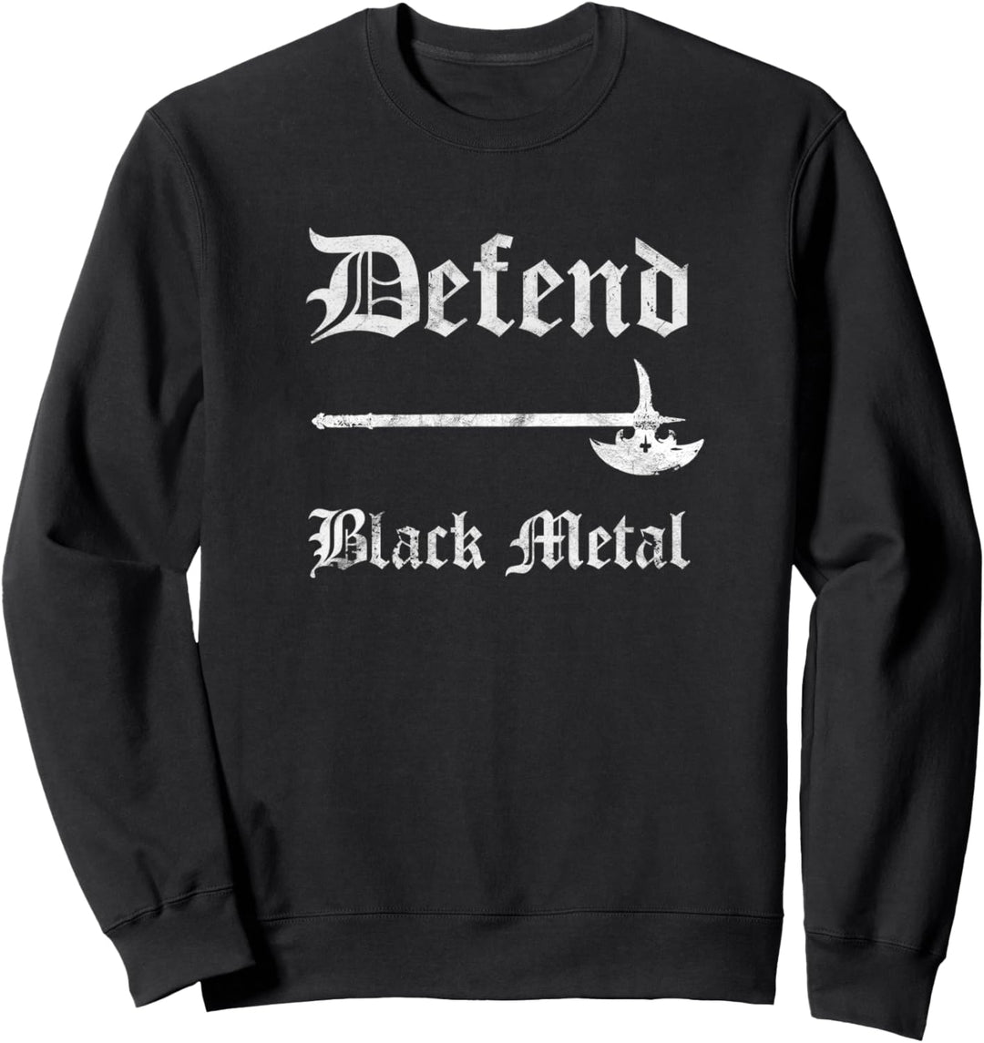 Defend Black Metal Atheist Baphomet Satan Death Vintage Sweatshirt