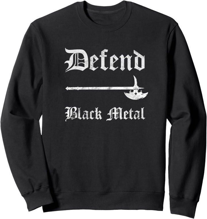 Defend Black Metal Atheist Baphomet Satan Death Vintage Sweatshirt