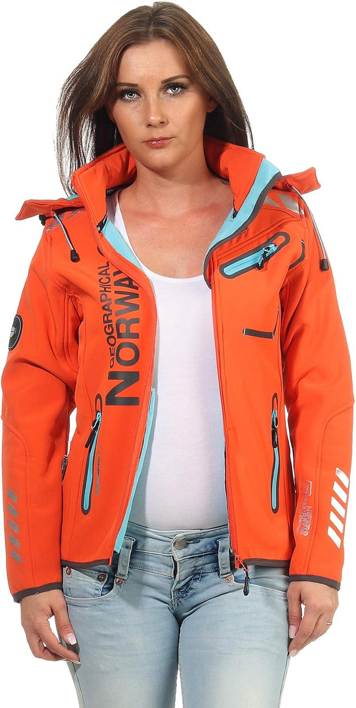 Geographical Norway Damen Jacke Softshell, Rose Koralle