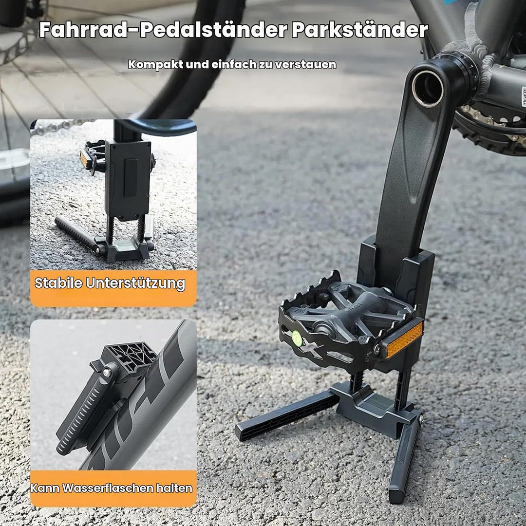 Verstellbarer Fahrrad-Pedalständer Nylon-Material Faltbar Höhenverstellbar 7,5cm, für Rennrad und Mo