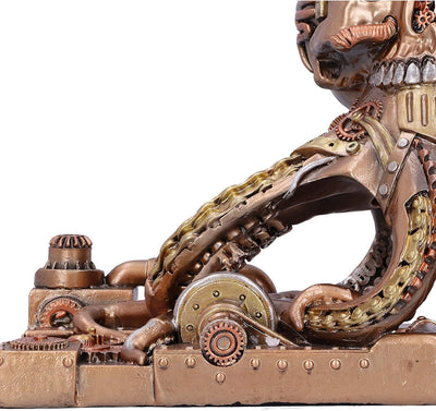 Nemesis Now Buchstützen, mechanisch, Oktopus, Steampunk, 26,5 cm, bronzefarben
