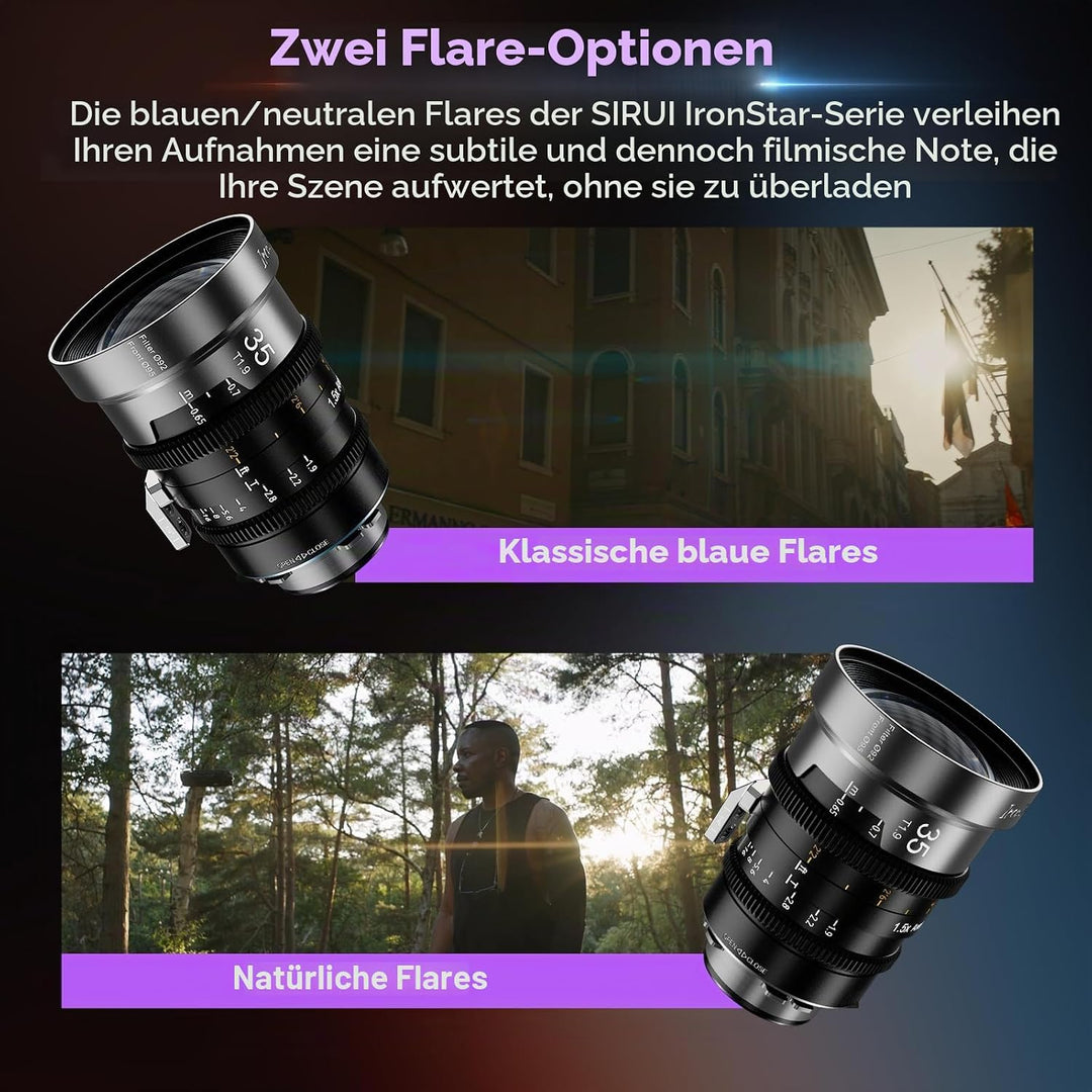 SIRUI IronStar T1.9 1.5X Anamorphotisches Cine-Objektiv: 35mm Kinoobjektiv mit manuellem Fokus und n