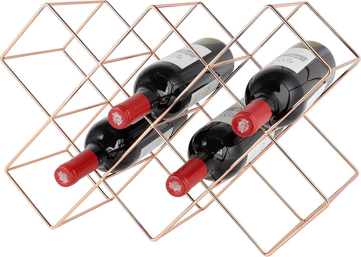 ECHTWERK Weinregal für bis zu 8 Flaschen, Flaschenregal freistehend, Weinflaschenhalter, Weinlagerun