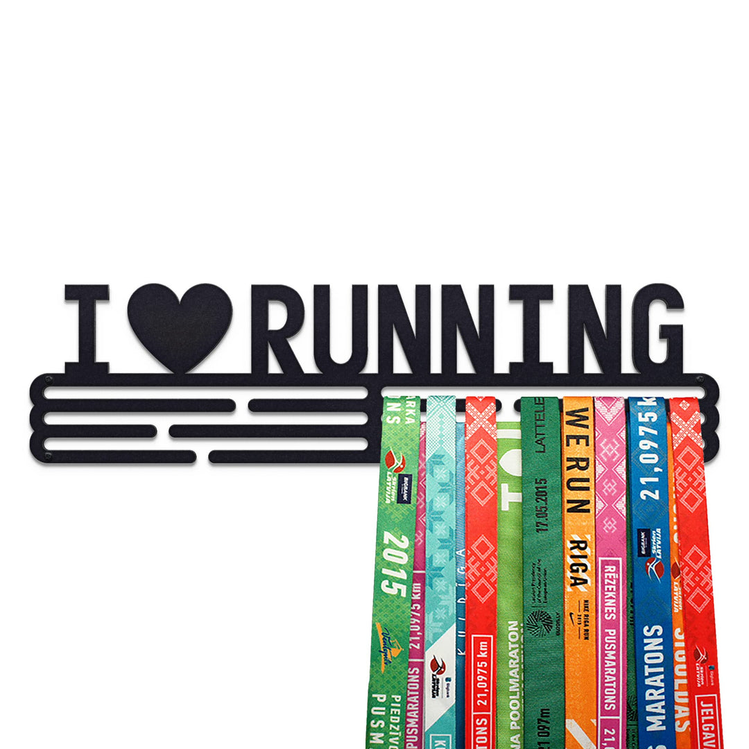 United Medals I Love Running Medaillenhalter Running Laufen für 48 Medaillen Aufbewahrung - Läufer G