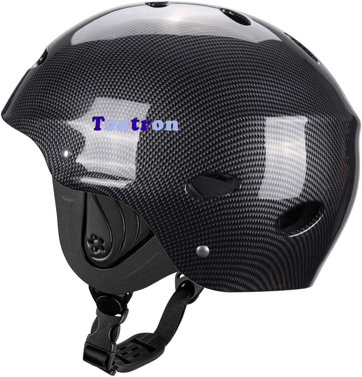 Tontron Wakeboard Kajak Kitesurf Wassersport Helm Kohlefaser M(53-59cm), Kohlefaser M(53-59cm)