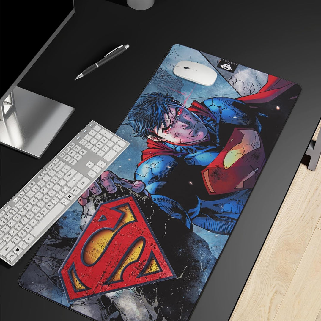 Subsonic Superman - Anti-Rutsch-Mauspad XXL 90 mm x 40 mm in Perlenoptik - Offizielle Lizenz DC comi