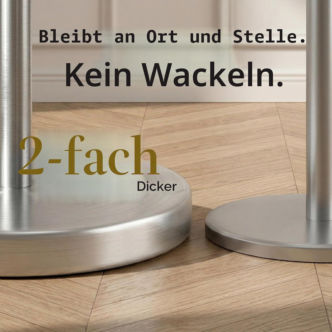KES Toilettenpapierhalter Stehend Mit Gewichteter Basis, Klopapierhalter Klorollenhalter Freistehend