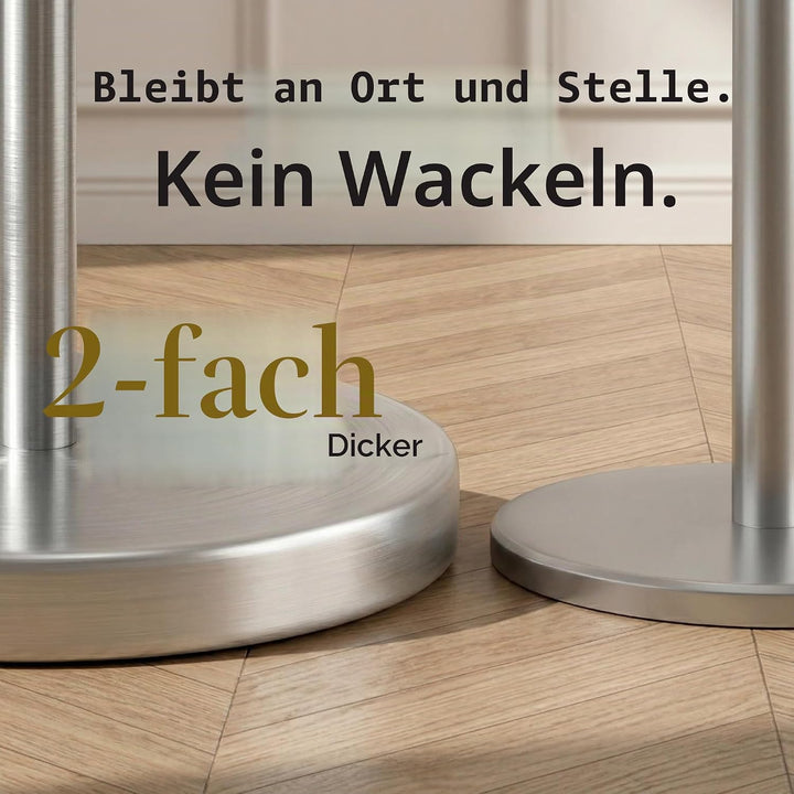 KES Toilettenpapierhalter Stehend Mit Gewichteter Basis, Klopapierhalter Klorollenhalter Freistehend