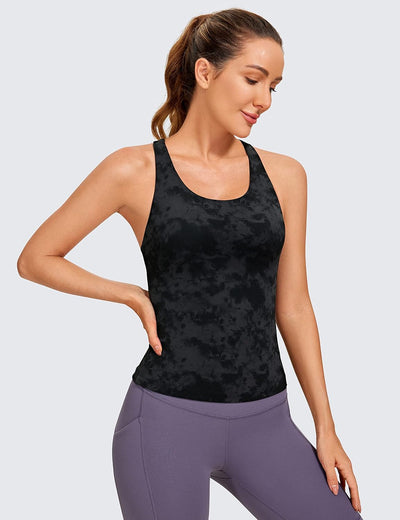 CRZ YOGA Damen Butterluxe Tank Tops Racerback Sport Top Yoga Fitness Oberteil Tanktops mit Integrier