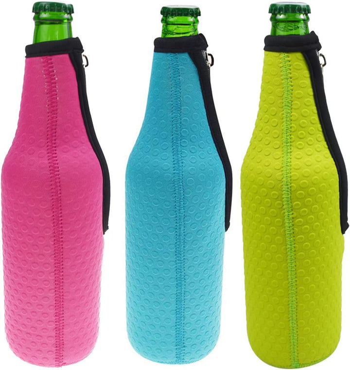 Orchidtent Bier Flaschenkühler, 6 Stück 17,6 Oz (500ml) Neopren Isoliert Reissverschluss Faltbar Bie