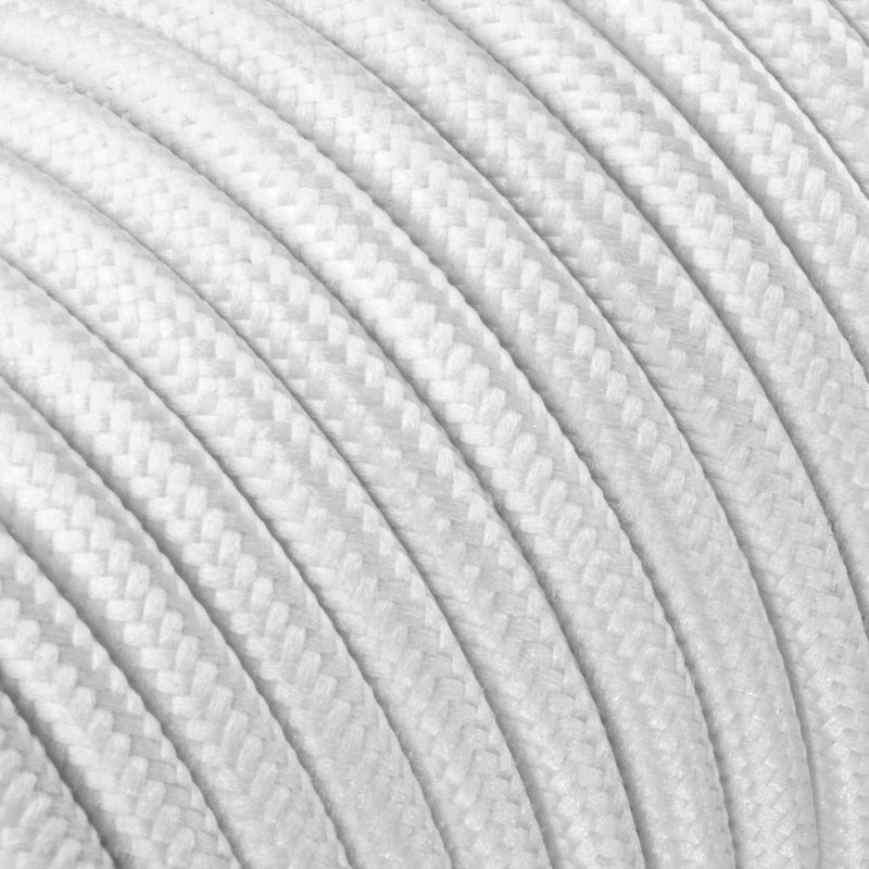 ledscom.de Stoffkabel, 3m, weiss, 2 x 0,75 mm², H03VV-F Textilummantelung, 10 Stk.