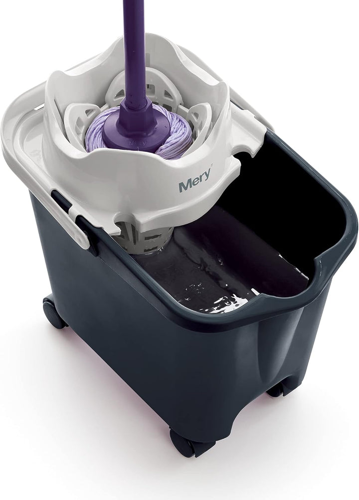 Mery 0422.23 Mikrofaser Wischmop, höchste Saugfähigkeit, mit deutschem Gewinde, lila