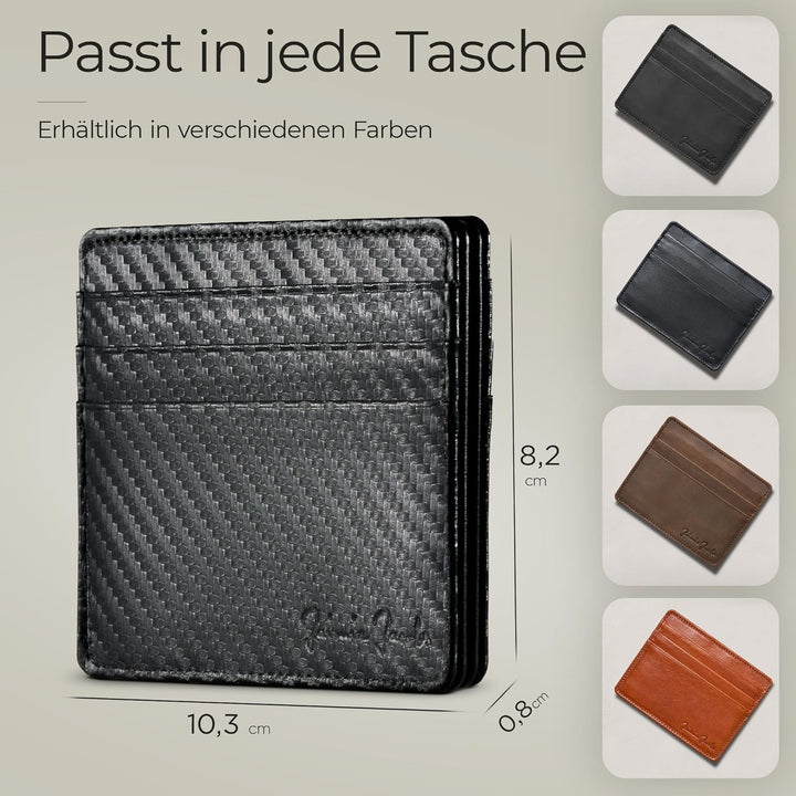 Jaimie Jacobs Flap Boy Slim - Das Original - Magic Wallet ohne Münzfach integrierter RFID Schutz Mag