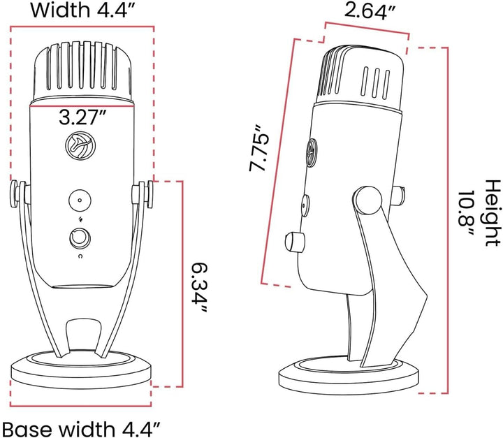 Arozzi Colonna Professional USB Condenser Microphone for PC, Mac, Gaming, Recording, Streaming, Podc