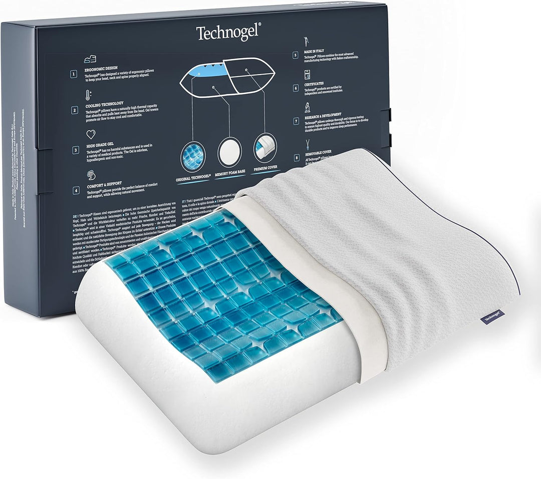 Technogel New Generation Original Anatomic Orthopädisches Nackenstütz-Kopfkissen Antibakteriell,HWS-
