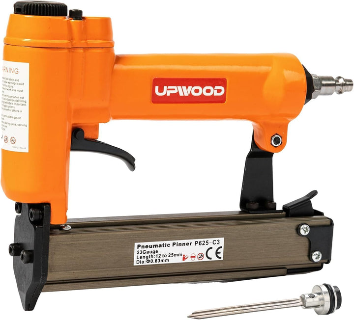 UPWOOD P625 Pneumatischer 23-Gauge Headless Pin Nailer, 1/2-Zoll bis 1-Zoll Schenkellänge Luftbetrie