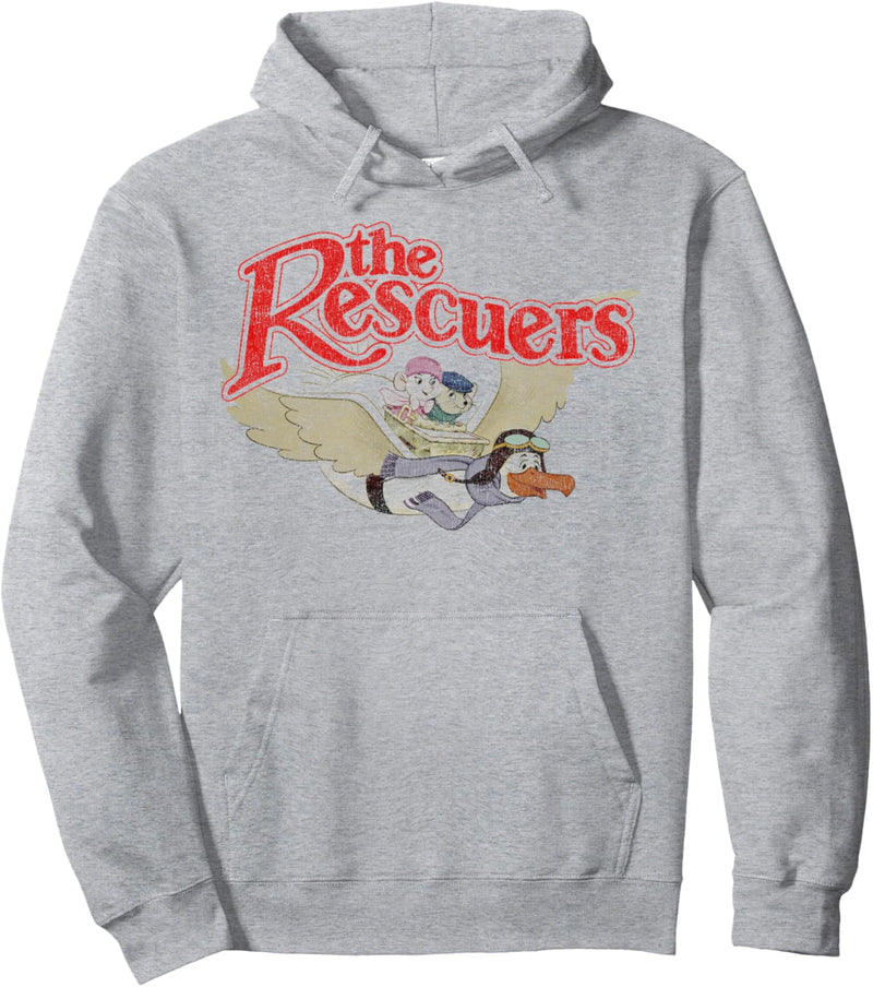 Disney The Rescuers Down Under Group Shot Title Logo Pullover Hoodie