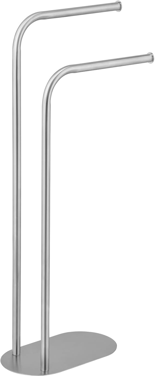 Handtuchständer Mod. Levante freistehender Edelstahl Handtuchhalter platzsparend satiniertes Metall