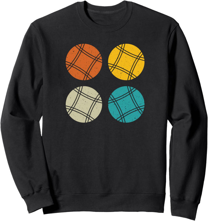 Retro design bocce petanque boules player Sweatshirt