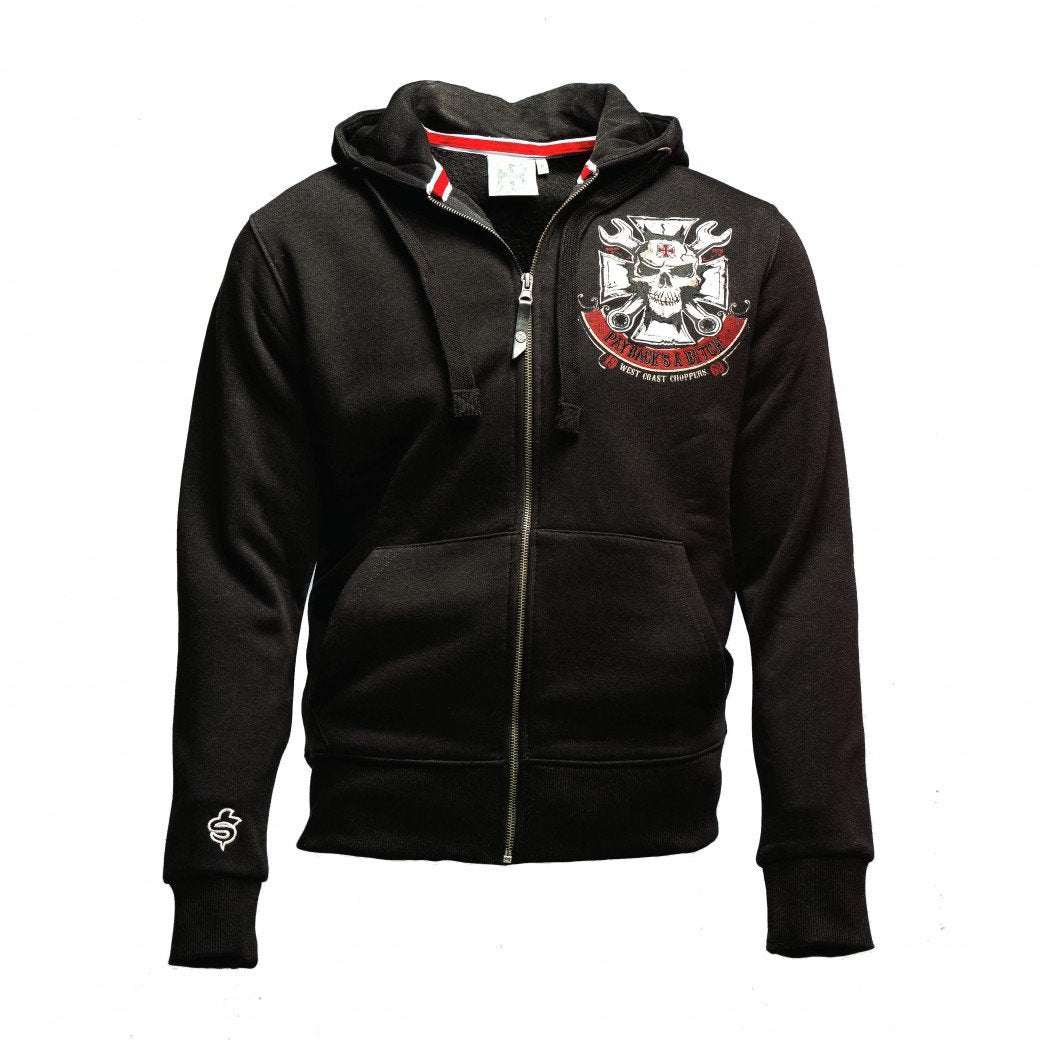 West Coast Choppers Zip Hoody Mechanic, Farbe:schwarz, Grösse:XXL