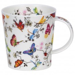 Dunoon Porzellanbecher Lomond - Paradise Bereich mit bunten Schmetterlingen design