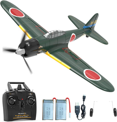 VOLANTEXRC RC Flugzeug Zero, 2,4 GHz ferngesteuertes Flugzeug RTF mit 2 Batterien und 6 Achsen Gyro