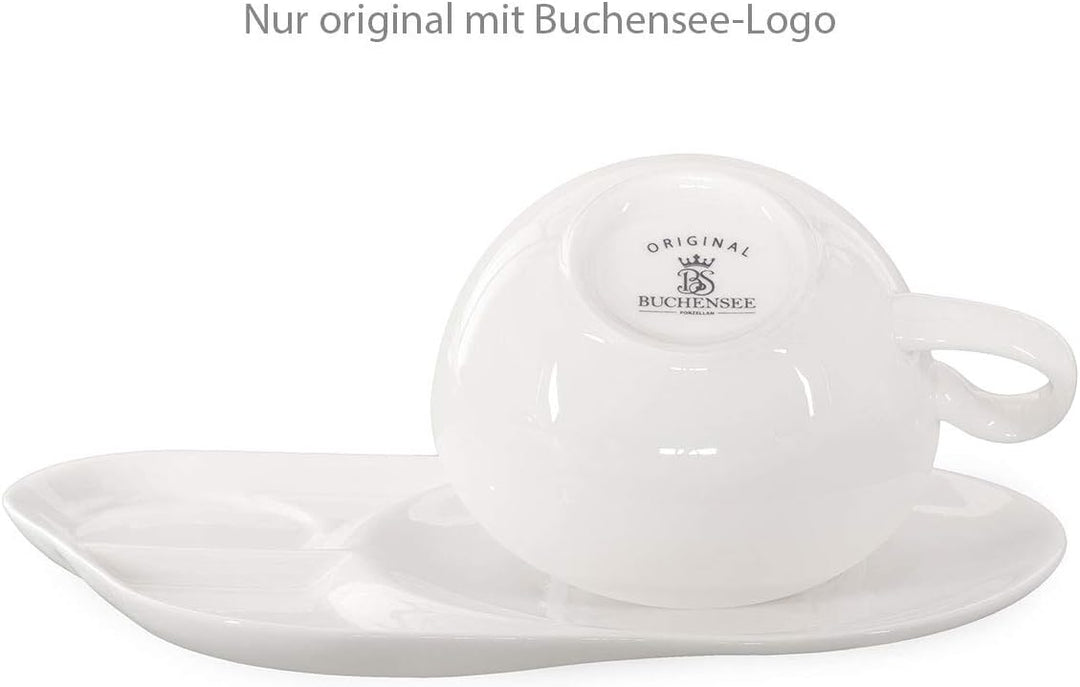 Tea for One mit Sieb Lena 500ml aus Crystal Bone China Porzellan in schwarz-weiss. Teekanne + Teetas