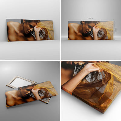 Wandbilder Dekoration Wohnzimmer Frau Pose Tanzen Panorama Bilder auf Leinwand 120x50cm Leinwandbild