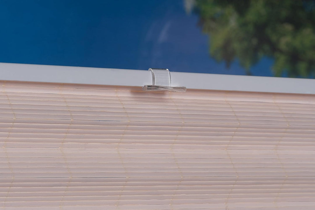 K-home Klemmfix-Bambus-Plissee Weiss 80 x 210 cm (B x L)