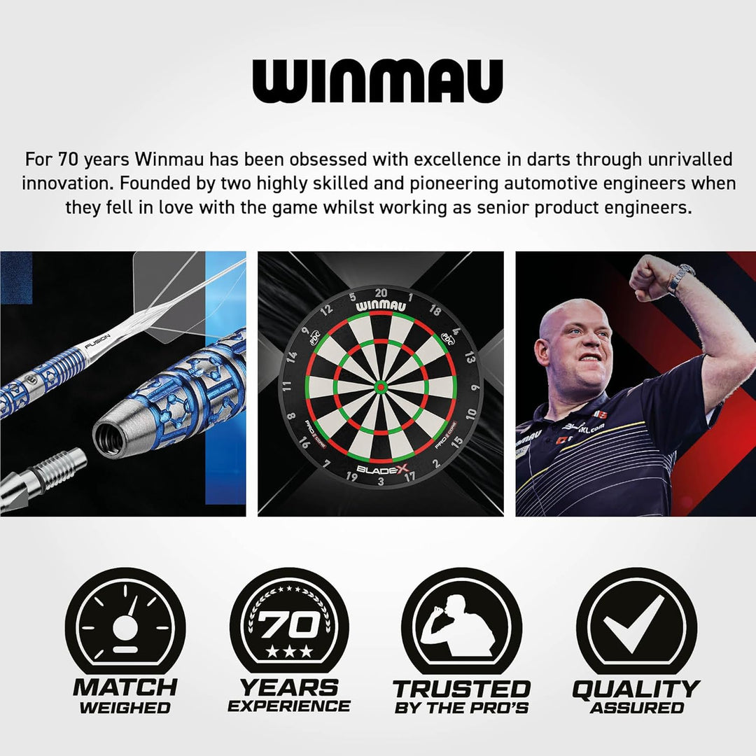 WINMAU Blade X Pro Zone Precision PVC Dartmatte mit integrierter erhöhter Dartlinie - Volle Länge –