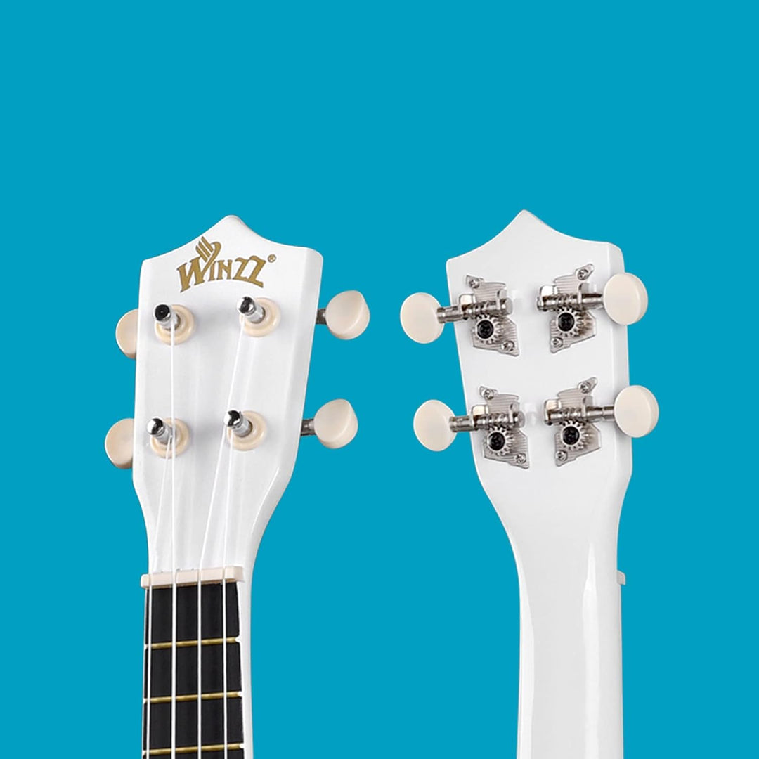 Winzz Sopran Ukulele Starter Kit für Anfänger, mit Tasche, Clip-On Tuner, zusätzlichen Saiten, Gurt,