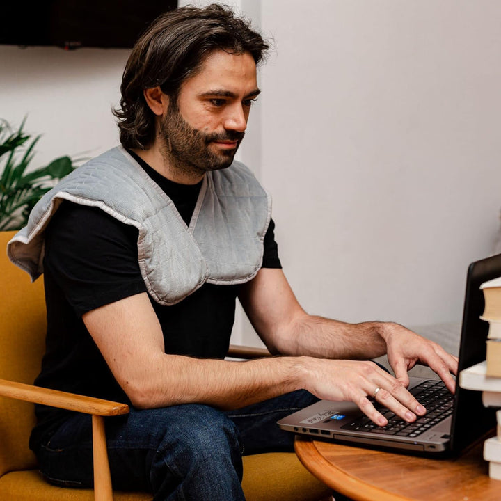 Gravity Home Office Kit : Gewichtskragen Gewichtskissen und Gewichtsband für Stress Nacken- Rücken-